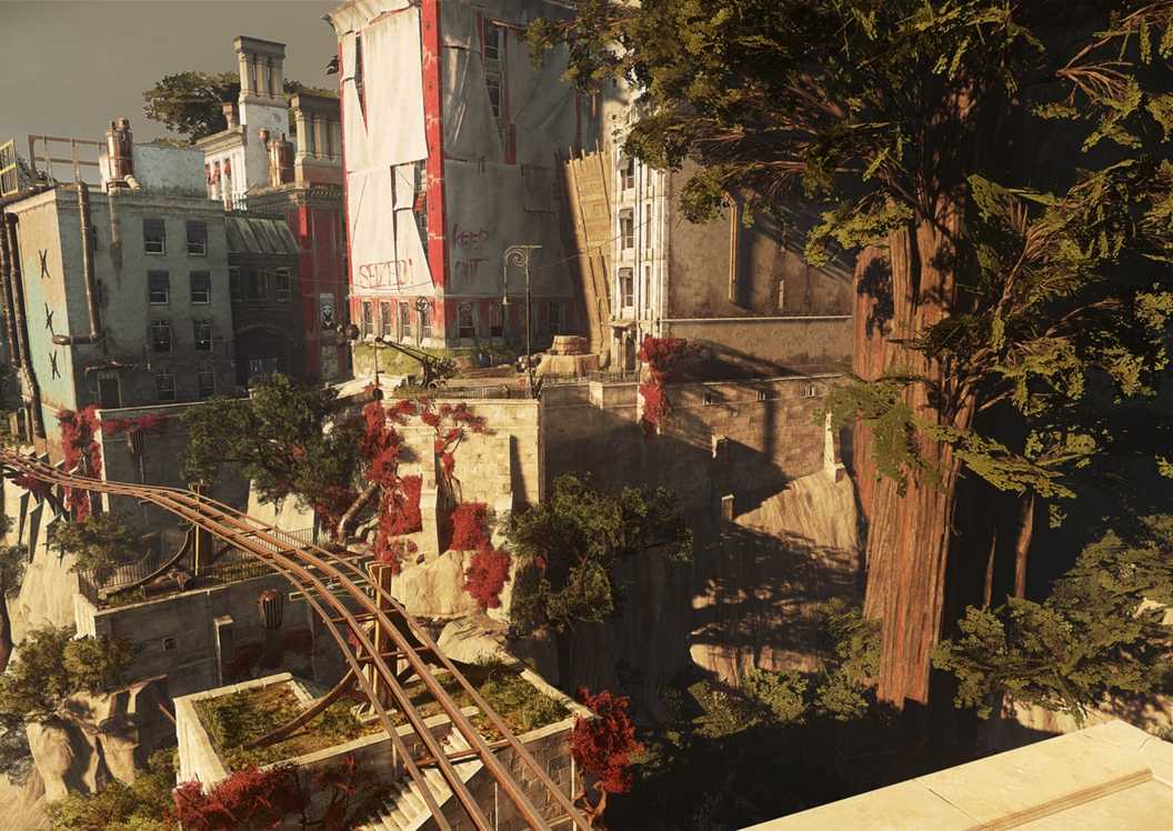 Overlooking the city in Dishonored 2