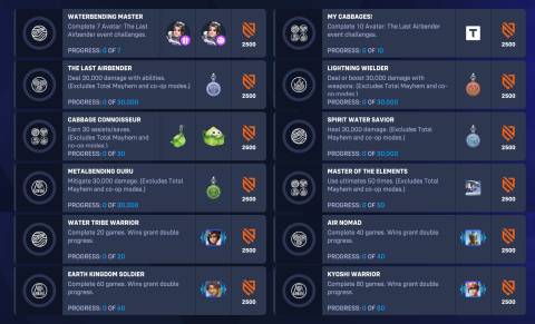 overwatch 2 x avatar the last airbender challenges