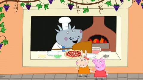 Peppa Pig World Adventures game pizza