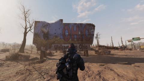 FO76 Burning Springs Welcome to Ohio Sign
