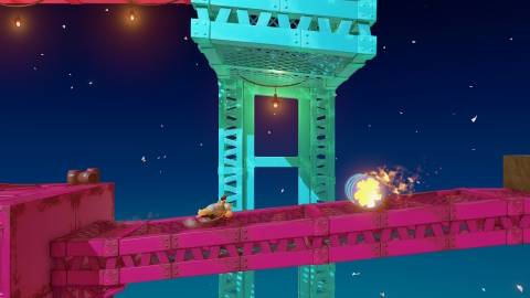 Playing a 2D level in Donkey Kong Bananza (2025)