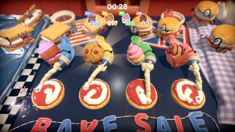 Playing a cookie mini game in Cake Bash
