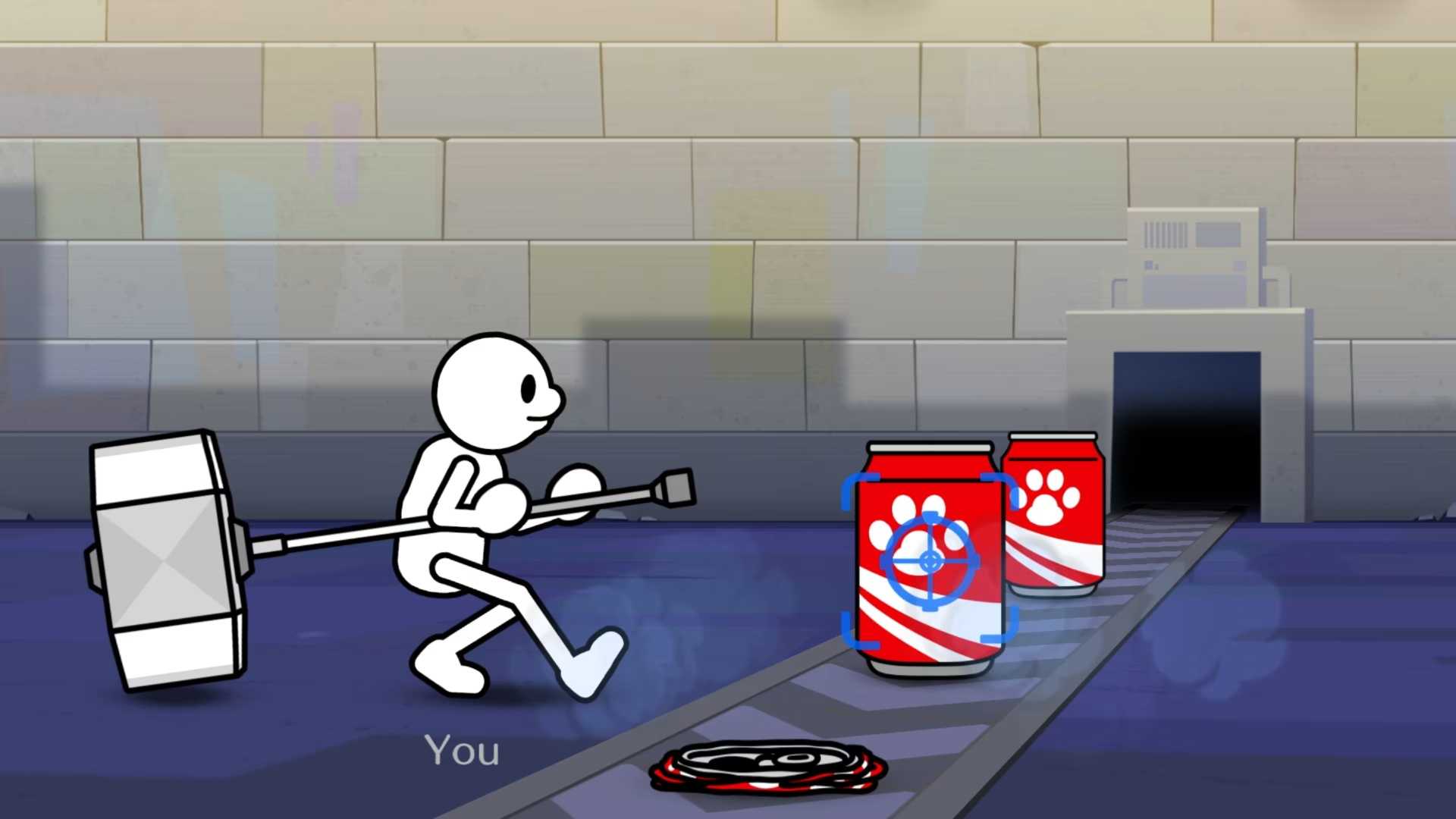 Playing a factory mini-game in Rhythm Heaven Groove