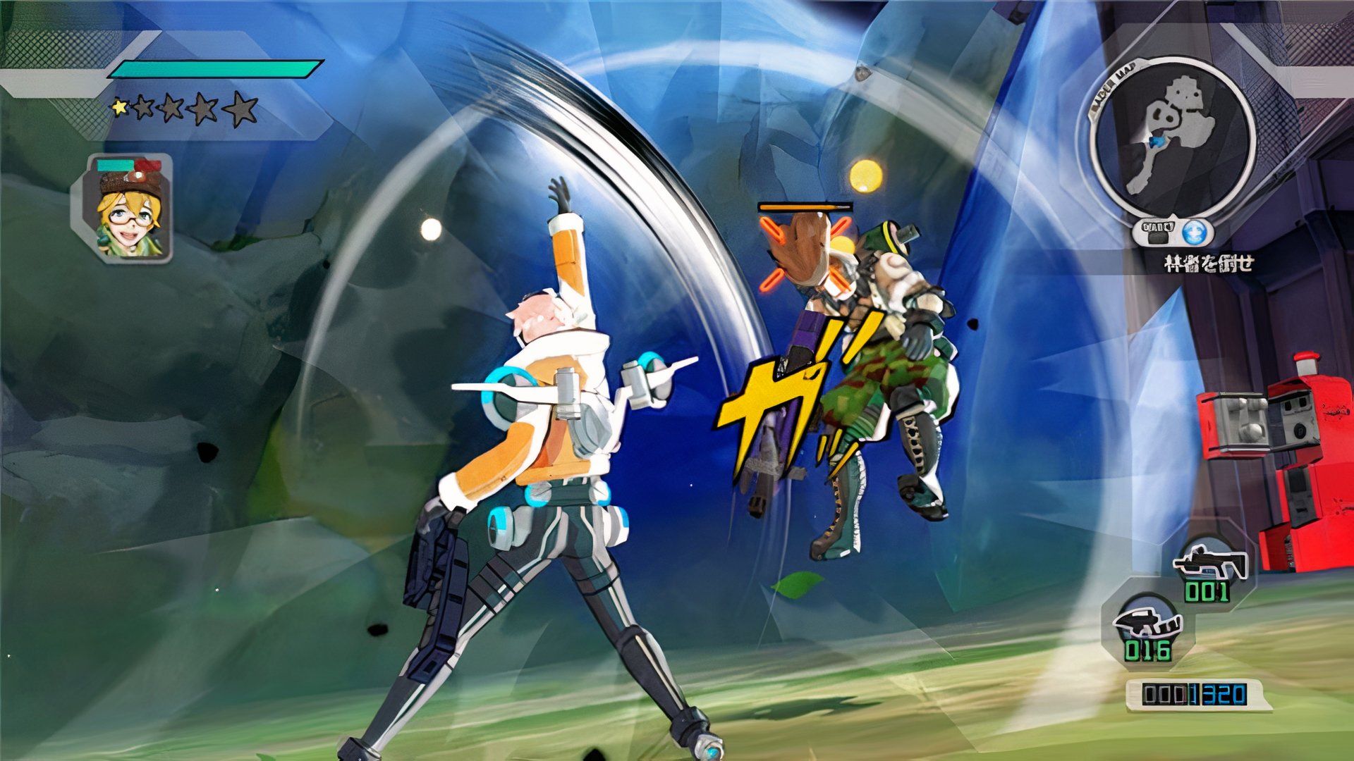 Punching an enemy in EX Troopers