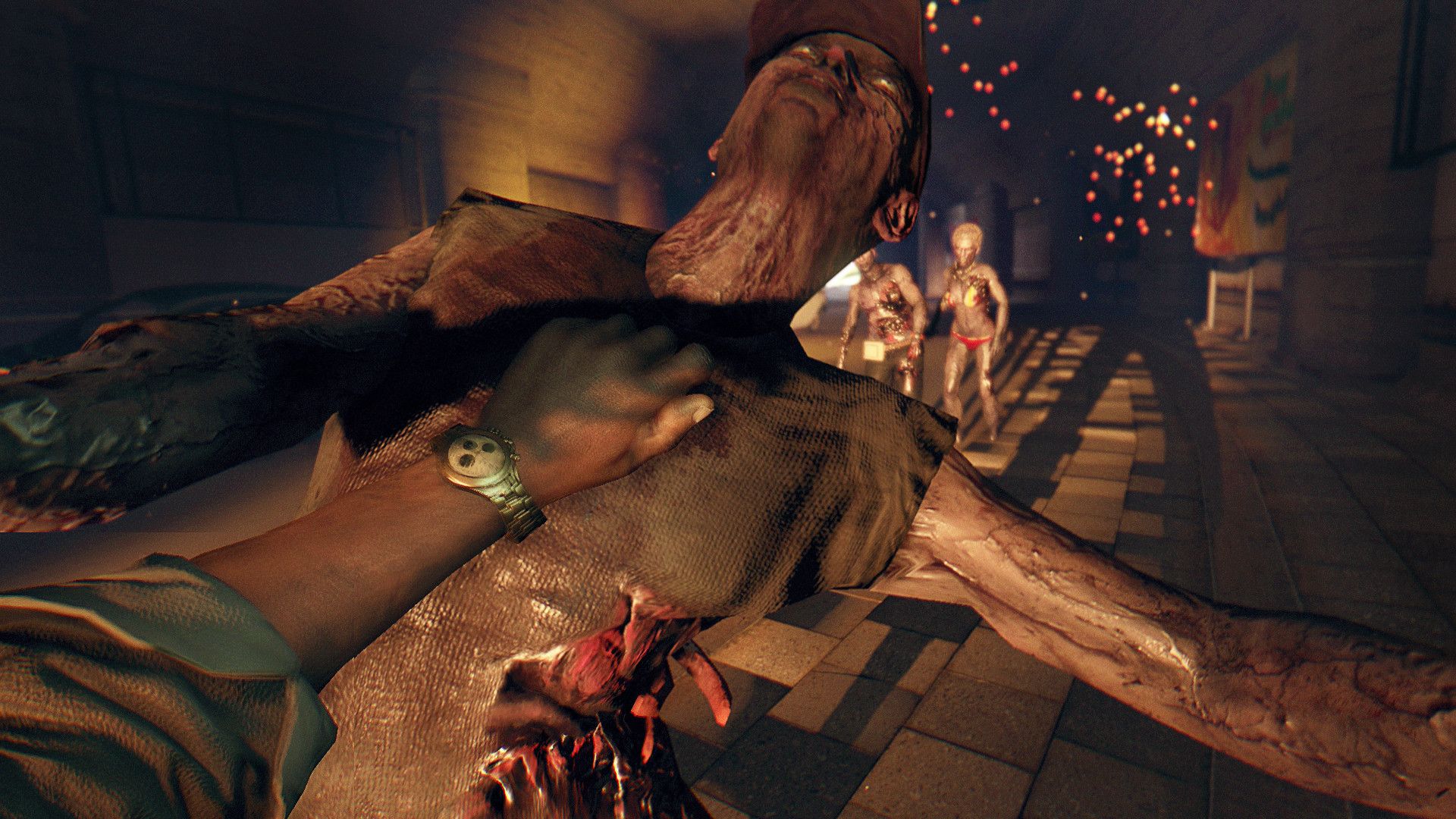 Pushing a zombie in Dead Island (2011)