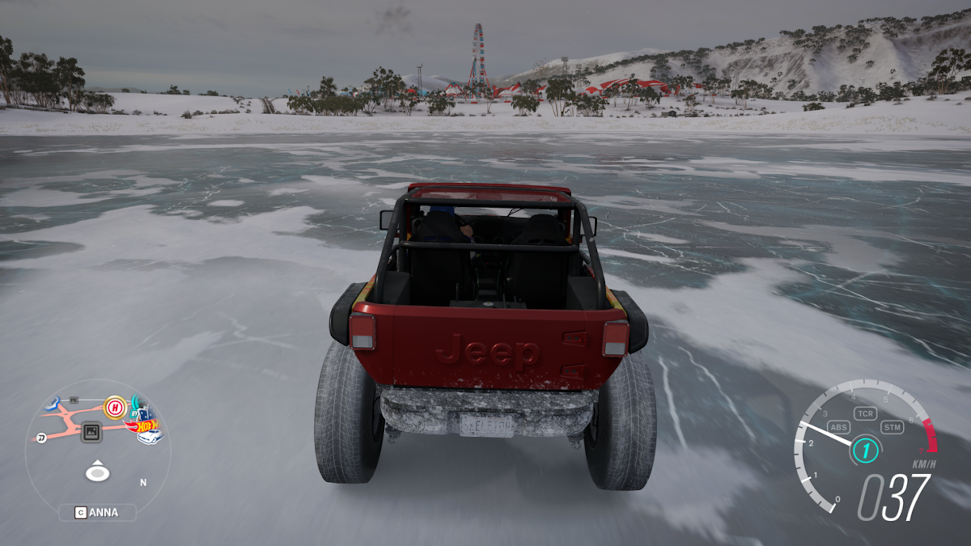 Racing on ice in Forza Horizon 3 (2016)