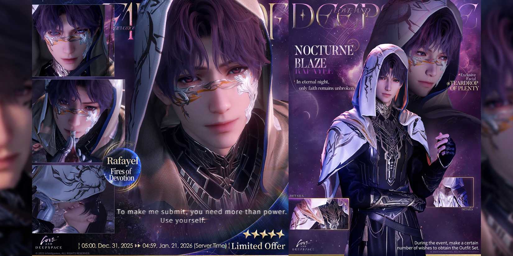 Rafayel Fires of Devotion Throne of Eros banner in love and deepspace-1