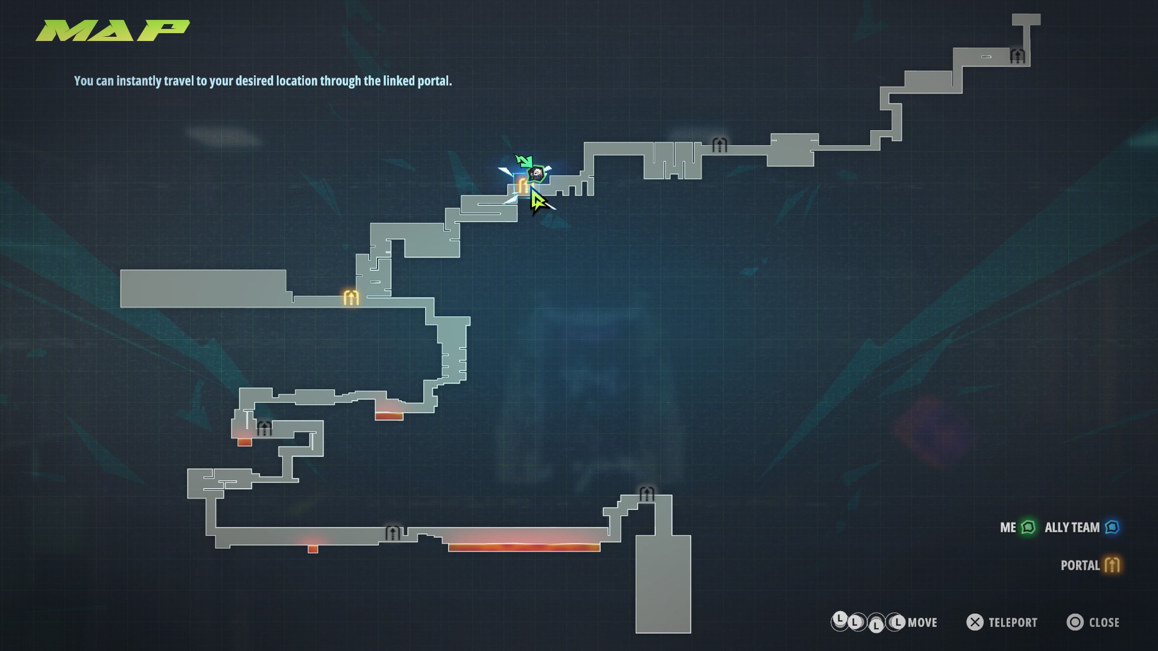 Reloadian metroidvania style map