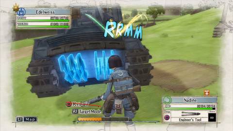 Repairing a tank in Valkyria Chronicles