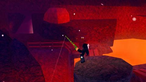 roblox character fishing at kohana volcano in fish it