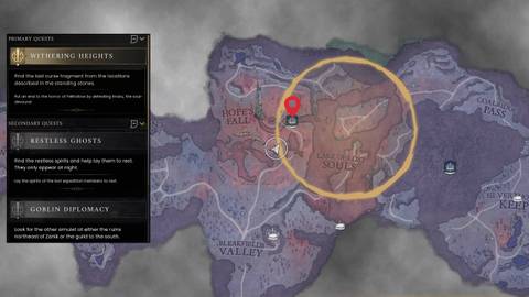 RuneScape Dragonwilds Lake of Lost Souls Curse Fragment Location