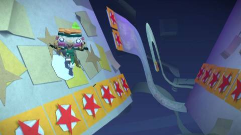Running on a wall in Tearaway (2013)