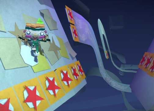Running on a wall in Tearaway (2013)