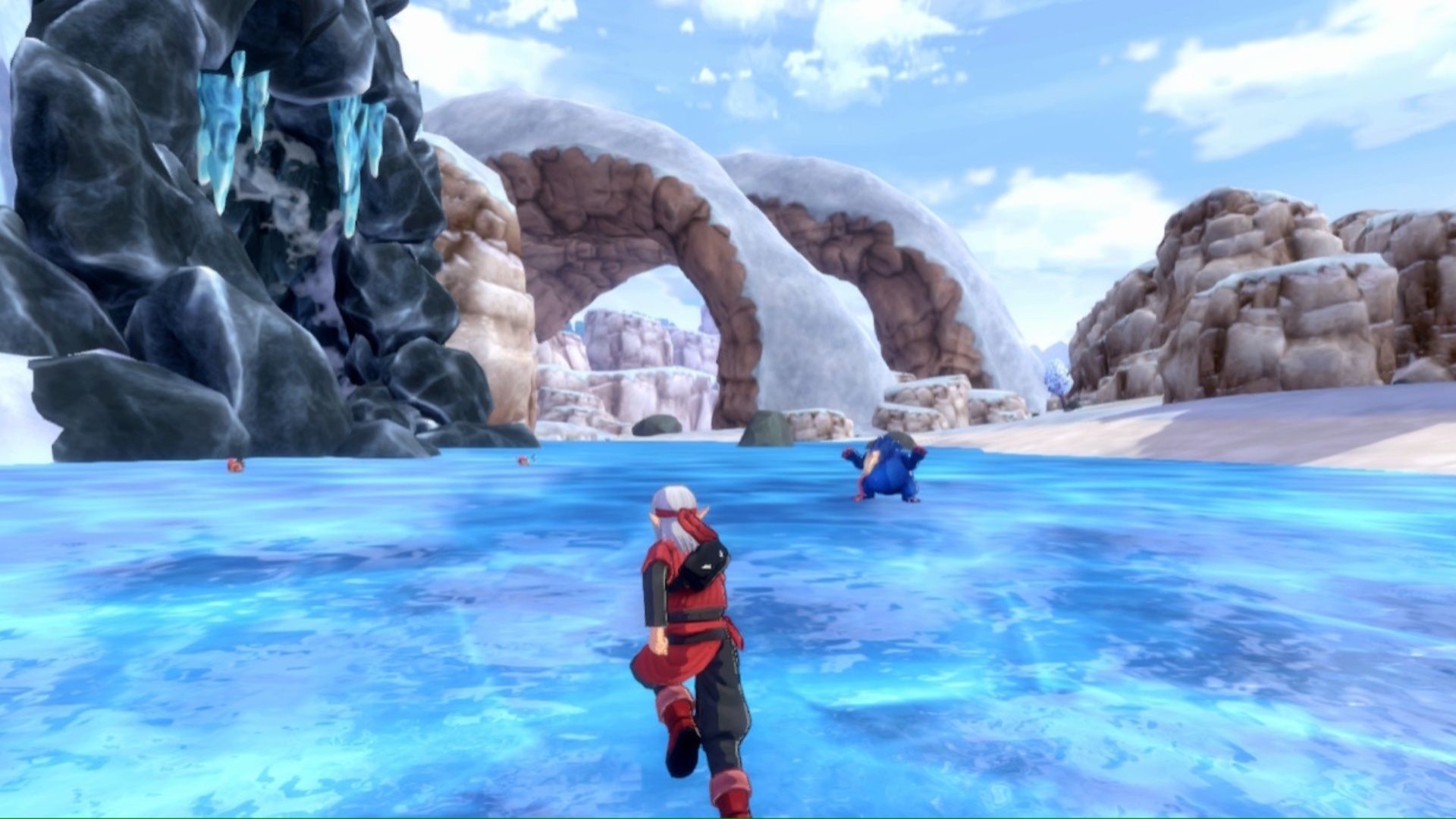 Running over ice in Dragon Quest Monsters The Dark Prince