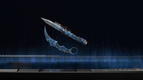 Sapphire Snake Camo Preview on the Ballistic Knife - Black Ops 7