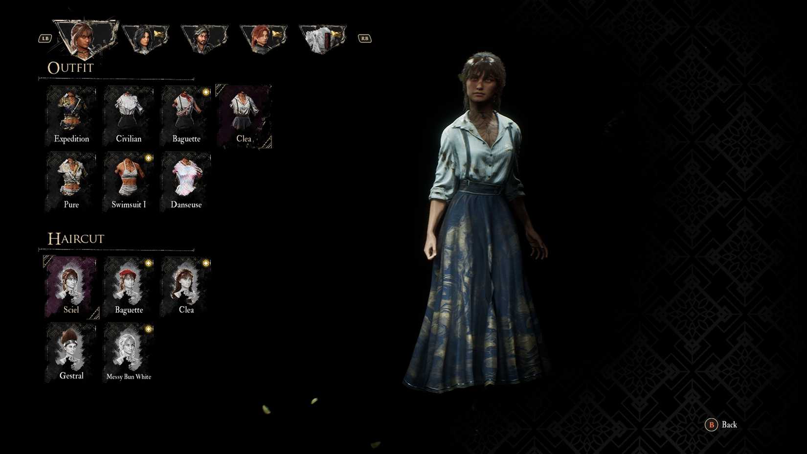 Outfit Clea untuk Sciel di Clair Obscur Expedition 33