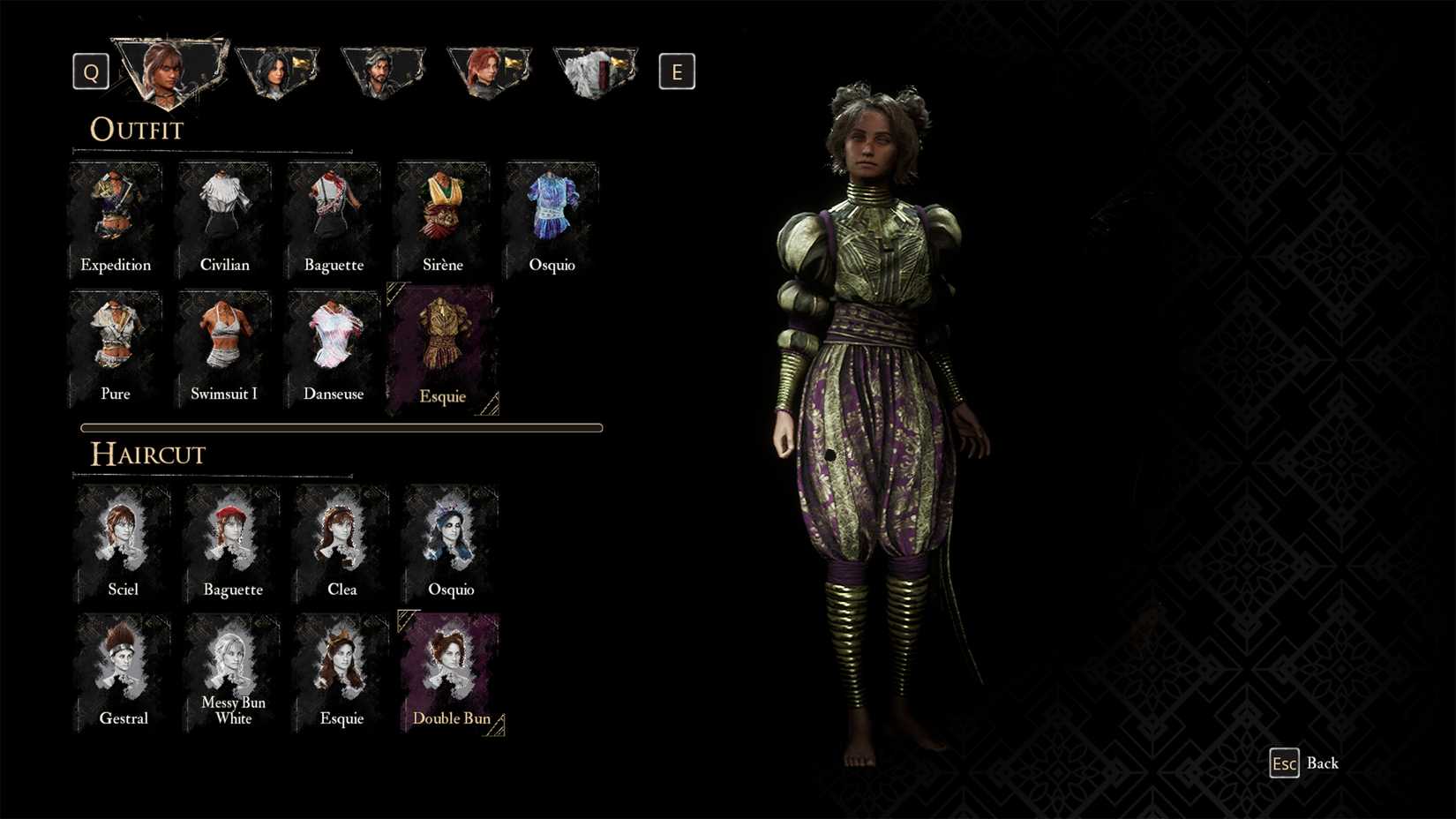 Outfit Esquie untuk Sciel di Clair Obscur Expedition 33