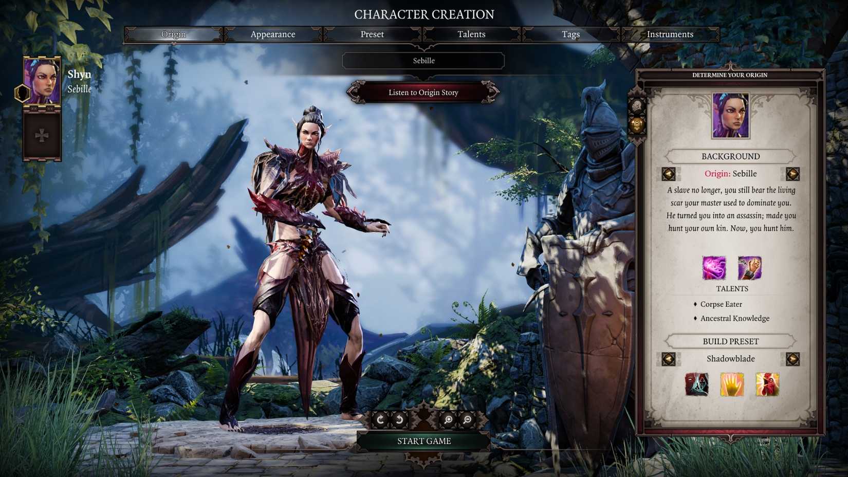 Shadowblade build for sebille in divinity original sin 2 dos2