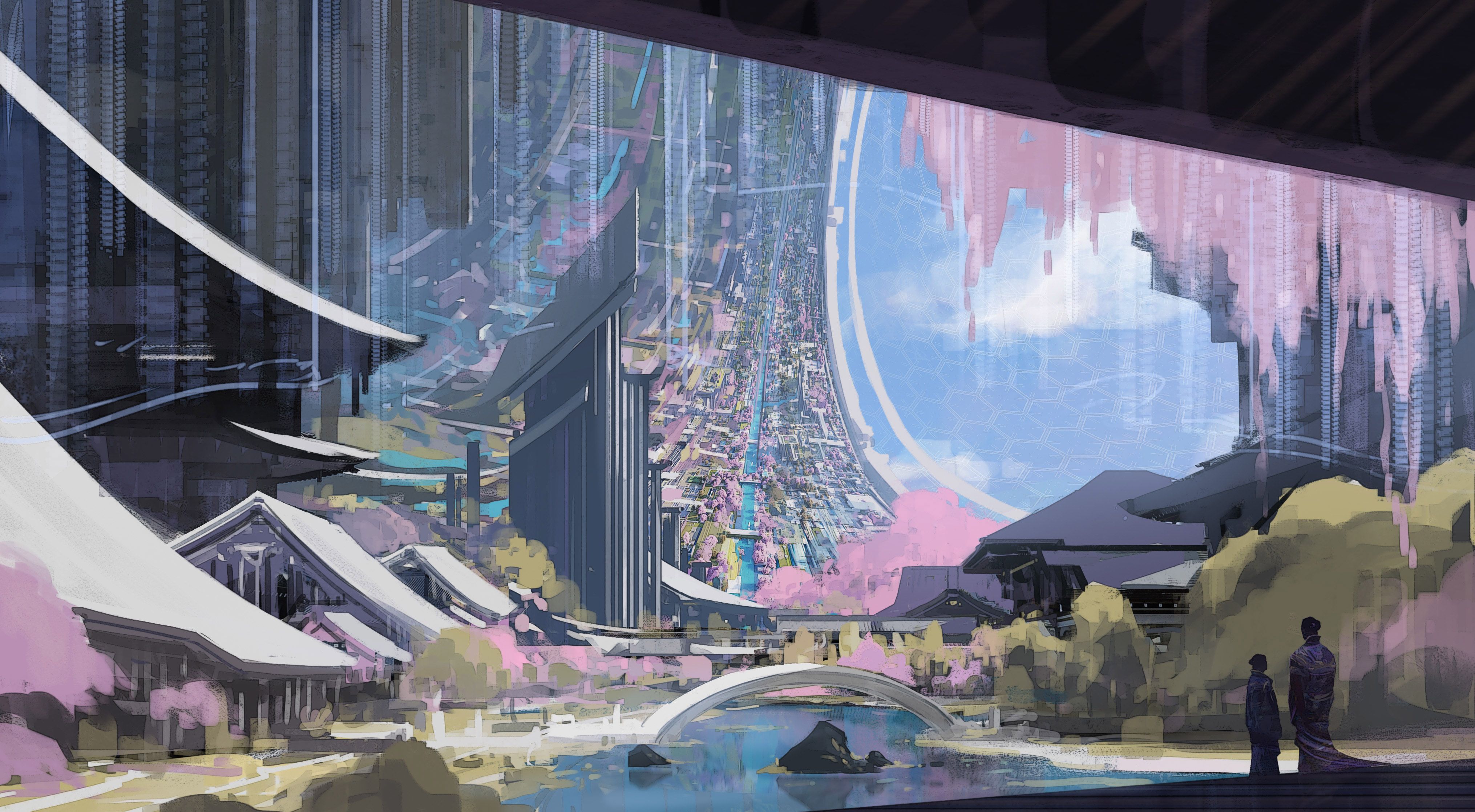 SOL Shogunate: Konsep Seni Shin Edo, Kota Bulan