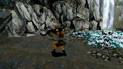 Shooting a dog in Tomb Raider (1996)