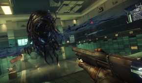 Shooting an enemy in Prey (2017)
