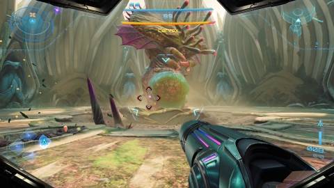 Shooting Carvex in Metroid Prime 4 Beyond