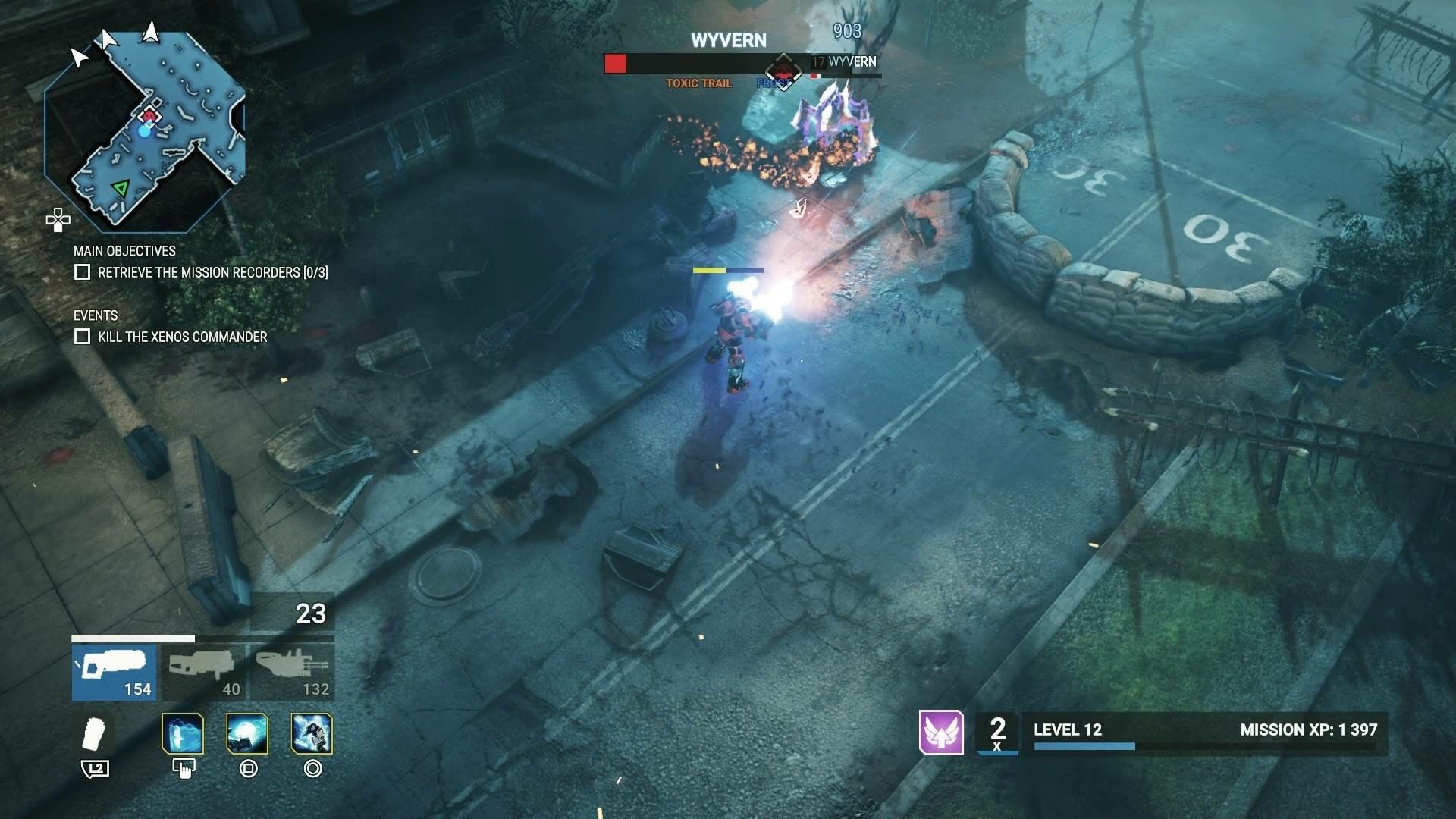 Shooting enemies in Alienation
