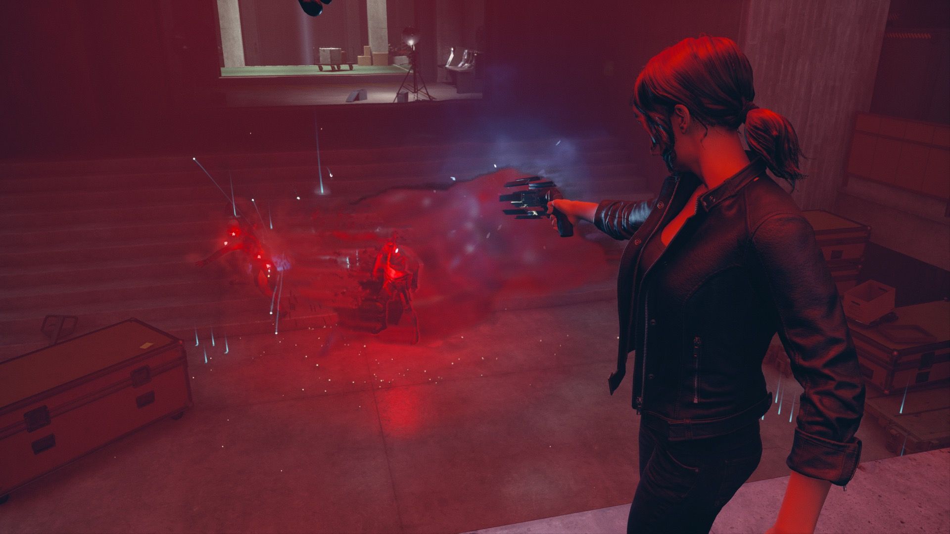 Shooting enemies in Control