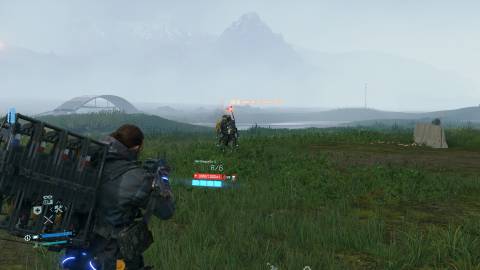 Shooting enemies in Death Stranding (2019)