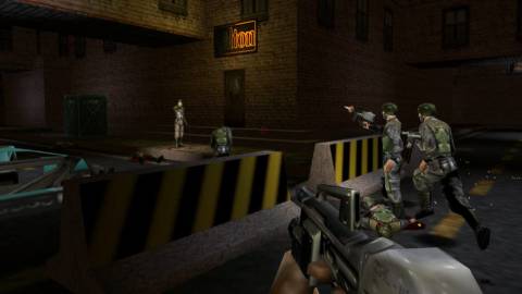 Shooting enemies in Deus Ex (2000)