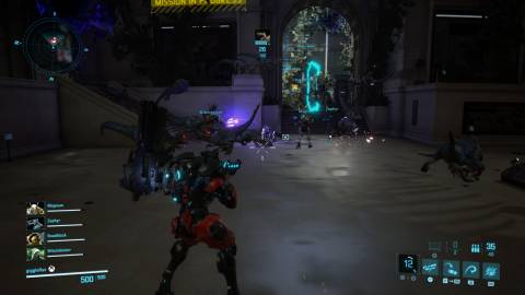 Shooting enemies in Exoprimal