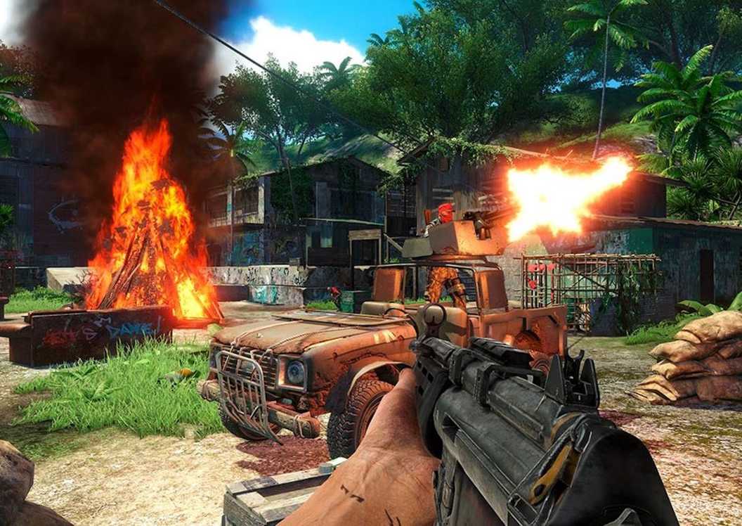 Shooting enemies in Far Cry 3 (2012)