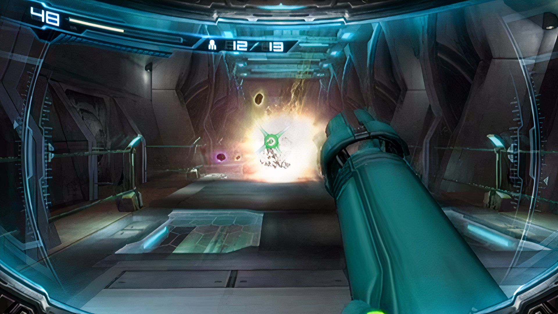 Shooting enemies in first-person in Metroid Other M-1