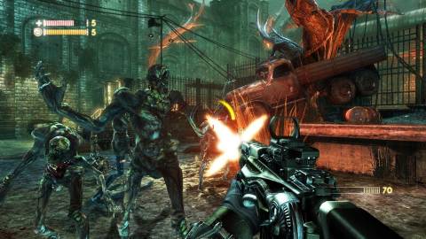 Shooting enemies in Singularity