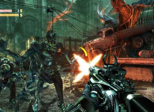 Shooting enemies in Singularity