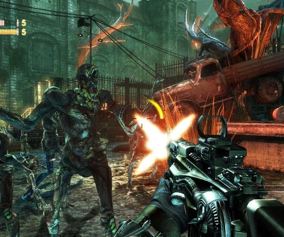 Shooting enemies in Singularity