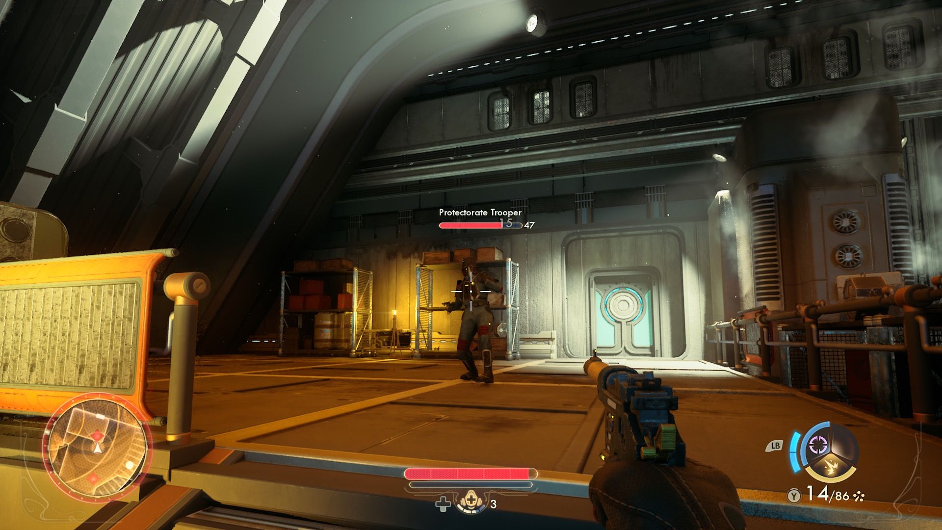 Shooting enemies with a pistol in The Outer Worlds 2 (2025)