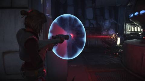 Shooting enemies with the TL-50 Heavy Repeater in Star Wars Outlaws (2024)