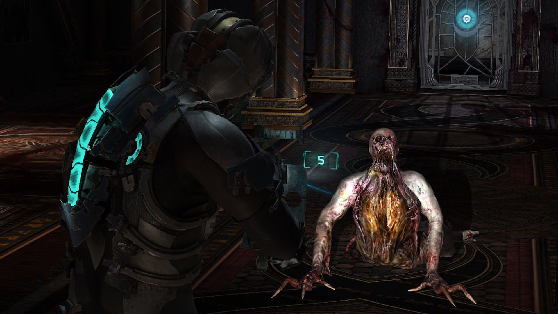 Shooting Necromorphs in Dead Space 2 (2011)