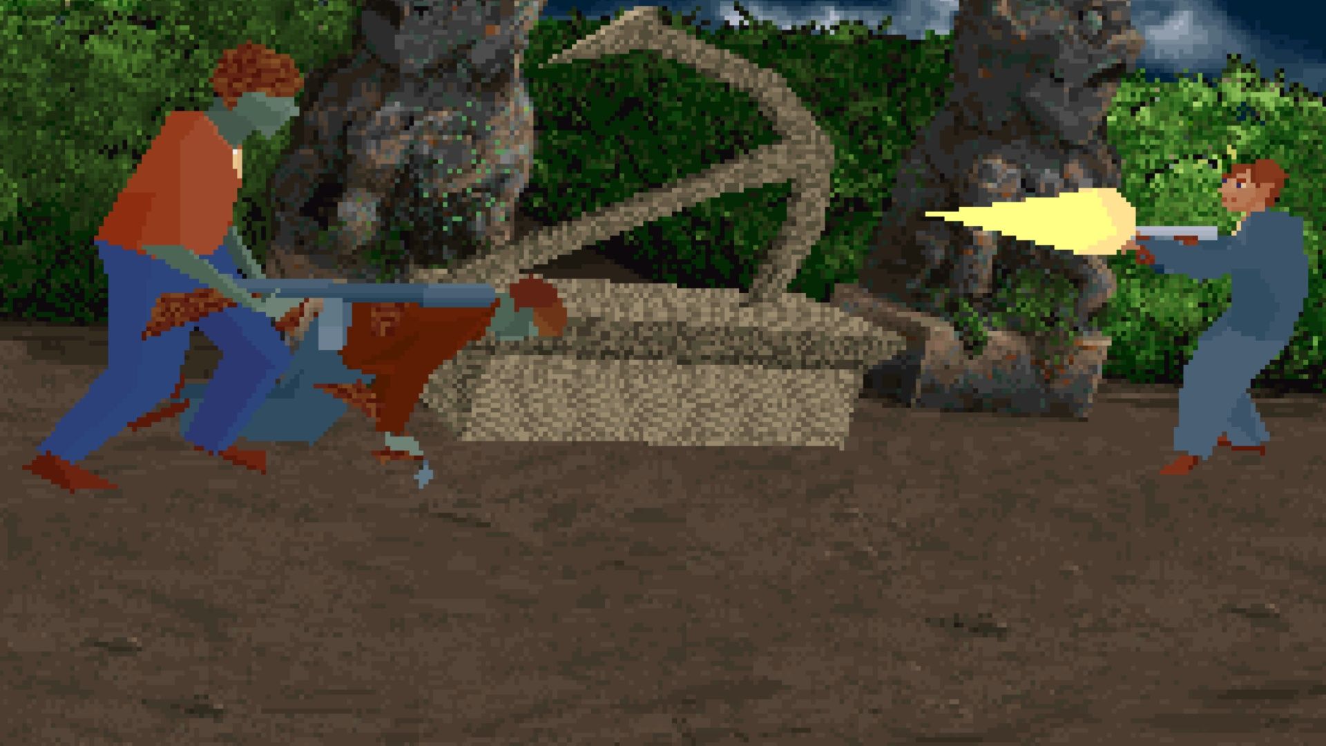 Shooting zombies in Alone in the Dark 2 (1993)