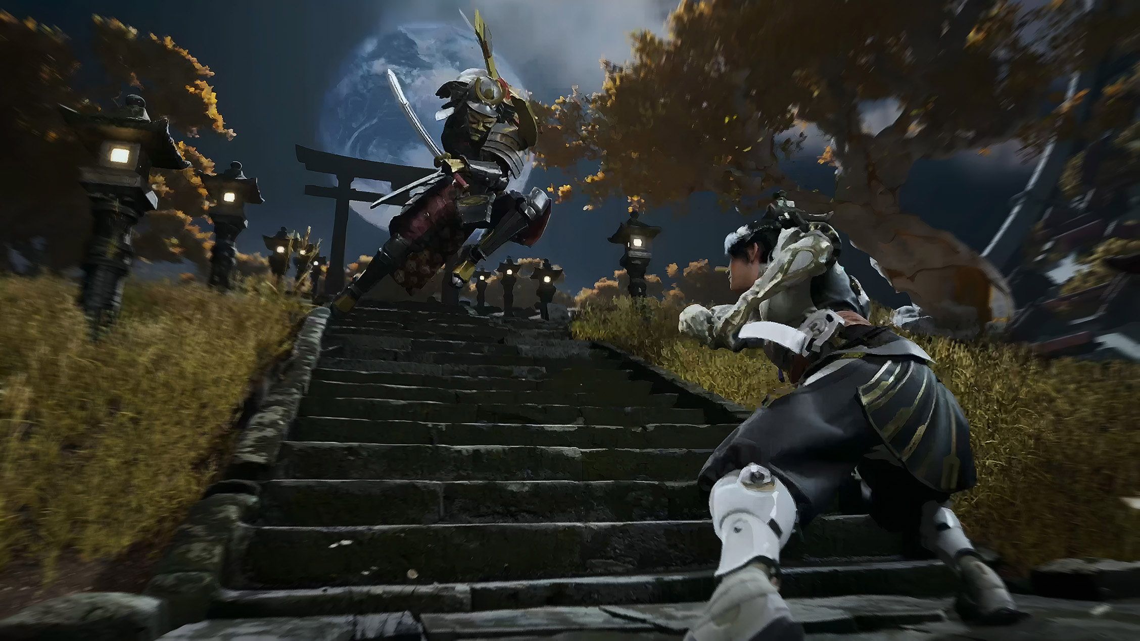 Tangkapan layar aksi tempur SOL Shogunate game