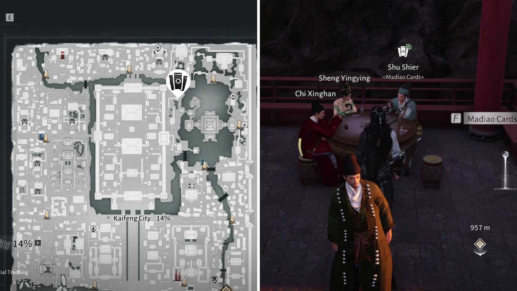 shu shier madiao card location where winds meet