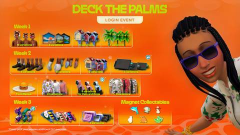 Sims 4 Deck the Palms Event Calendar