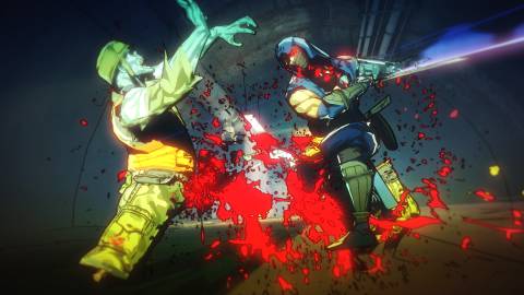 Slashing a zombie in Yaiba Ninja Gaiden Z
