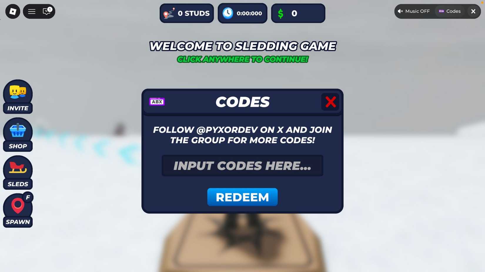 Roblox Sledding Game Codes