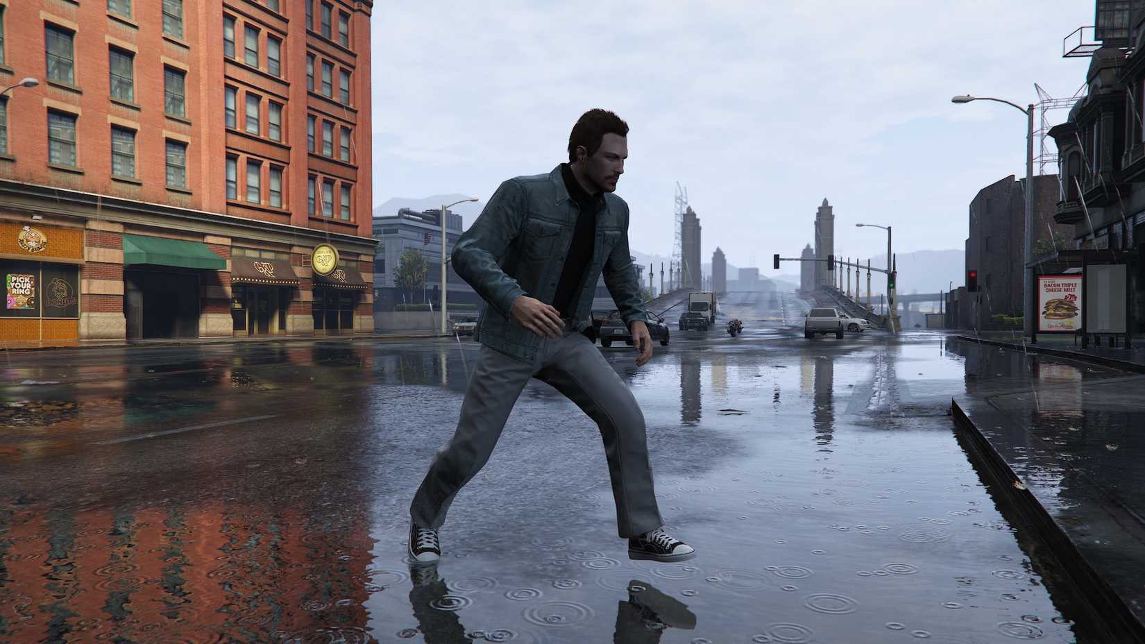 esgueirando-se por aí