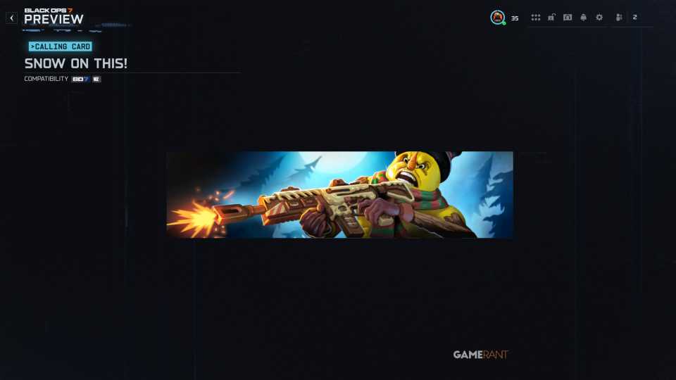 Snow on This Calling Card