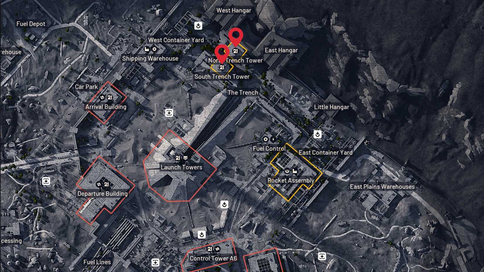 South and North Trench Towers Spaceport ARC Raiders