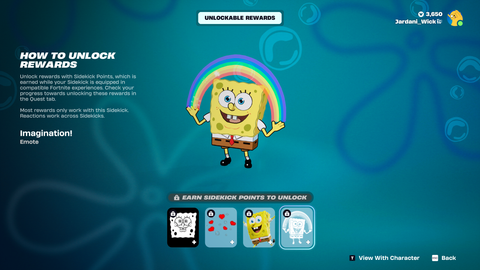 spongebob imagination emote