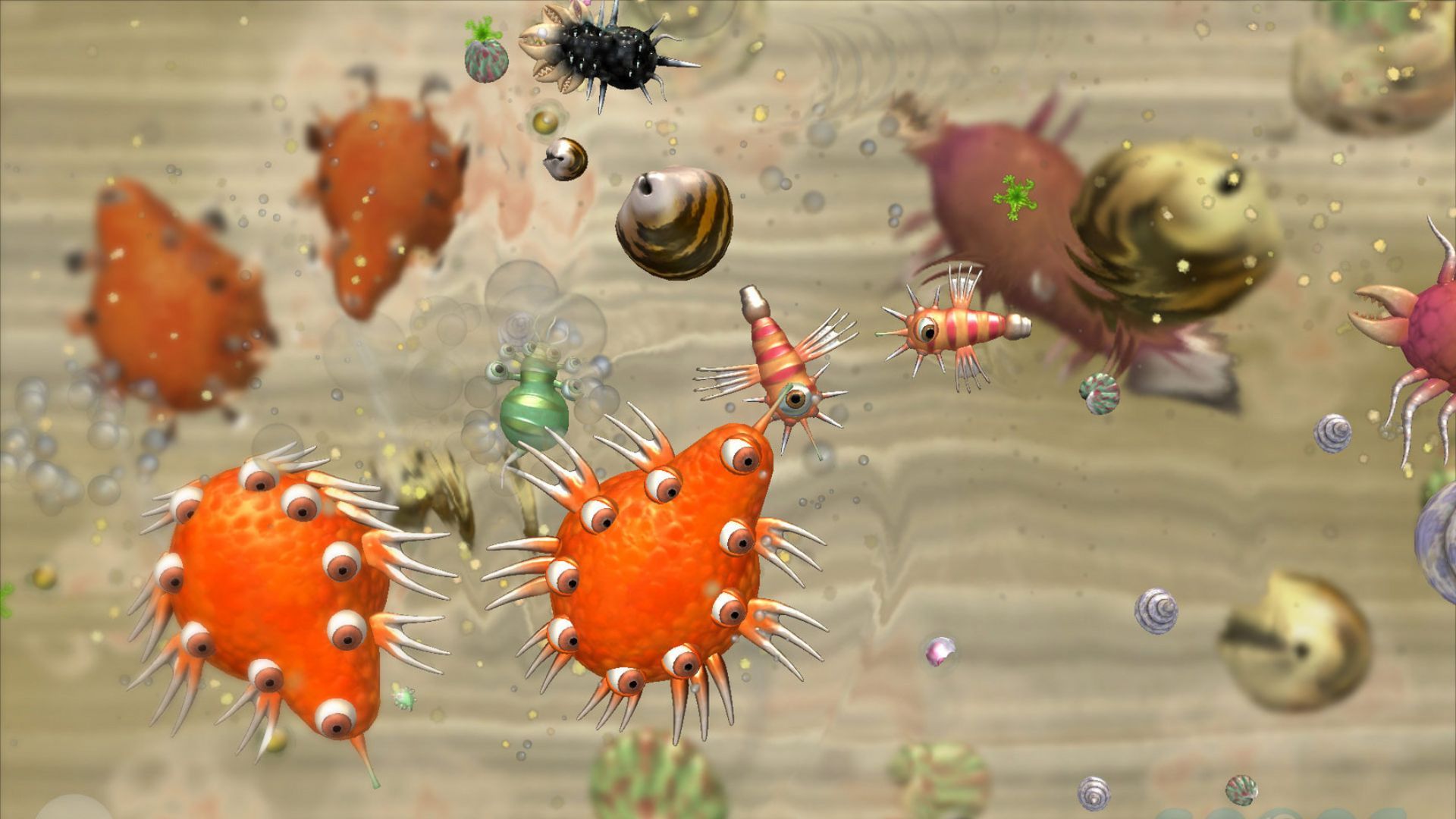 Spore - Screenshot of the molecular-level gameplay.